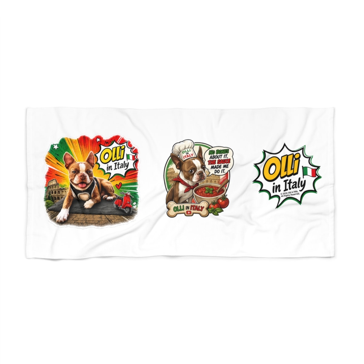 Olli In Italy Beach Towel